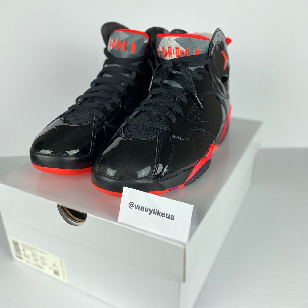 Air Jordan Retro 7 Black Patent Leather Womens SZ